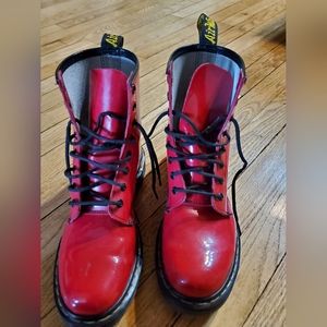 Dr. Martens cherry red boots